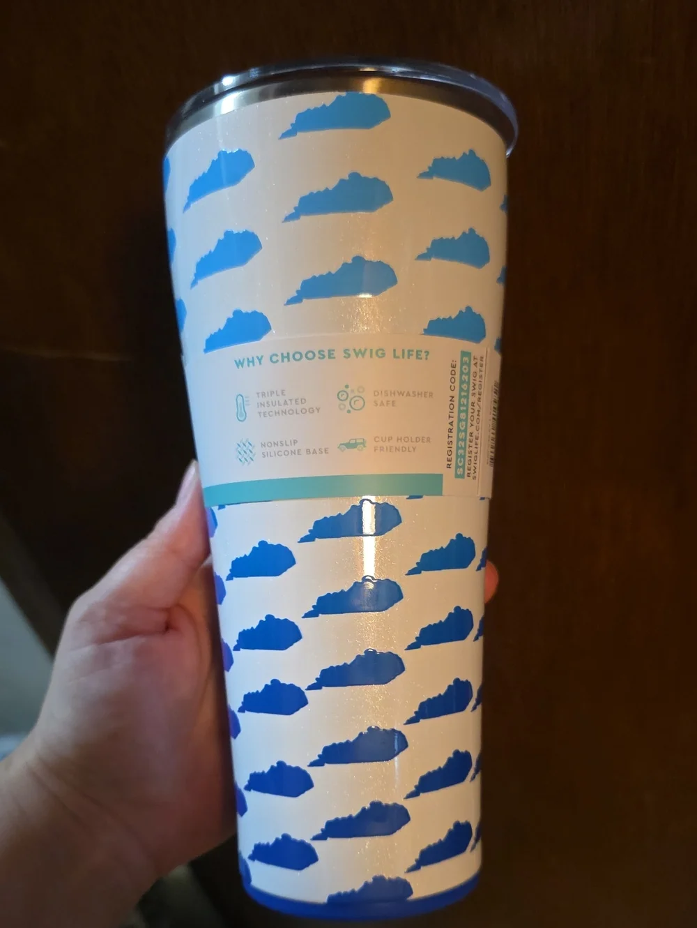 Swig Life Blue Patterned Insulated Tumbler